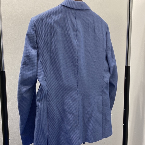 Brand New Men Zara Blue Textured Suit Size 40 Jacket and Size 31 Pants! - Picture 6 of 14